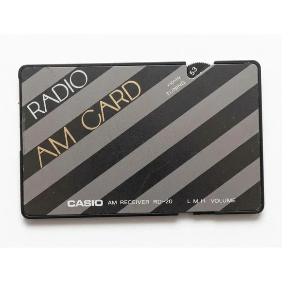 Vintage Casio AM Card Radio AM Receiver RD-20, Original Box, Headphones, Working - Picture 2 of 7